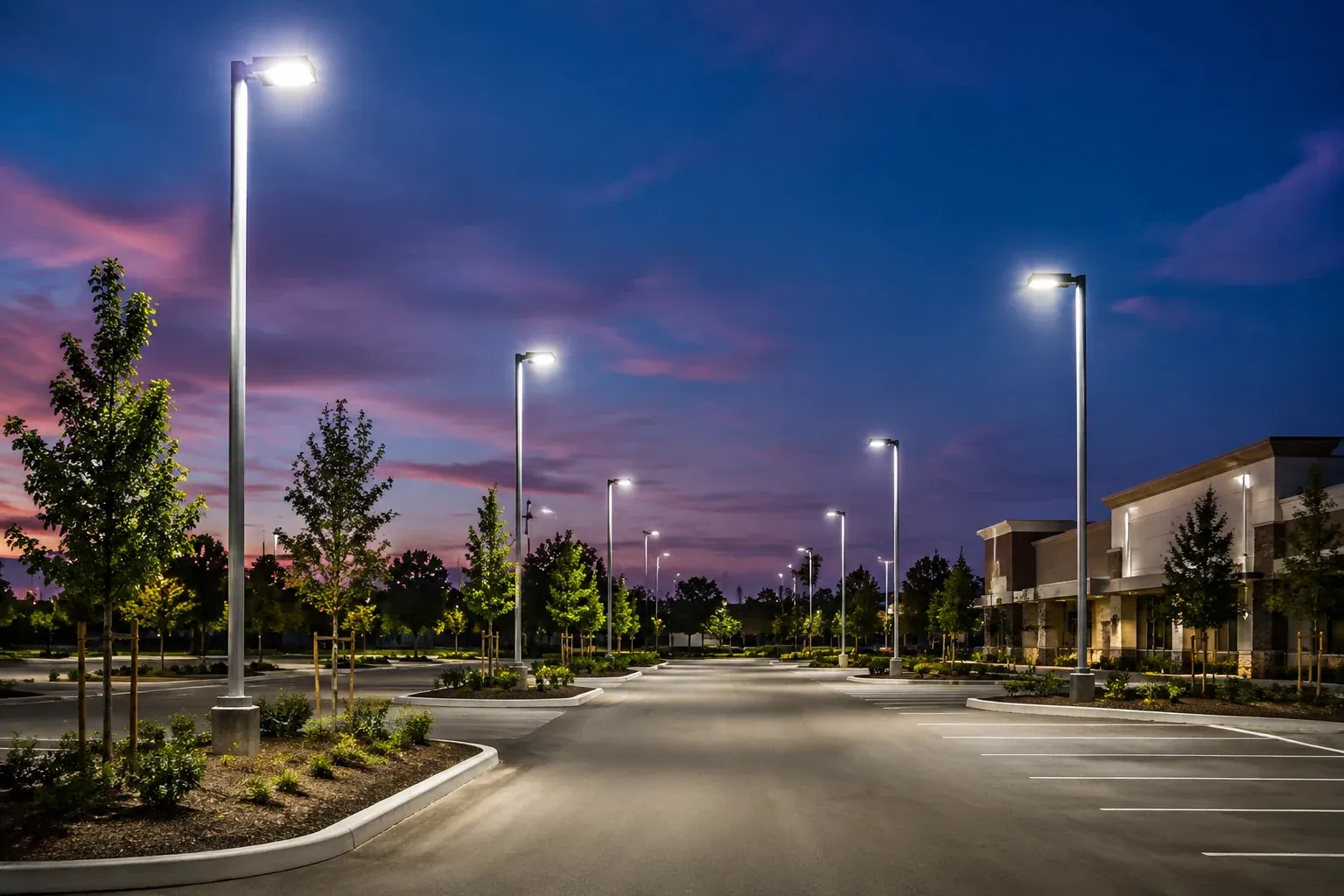 Parking Lot Lighting in Indianapolis for Commercial Properties by LED Indy
