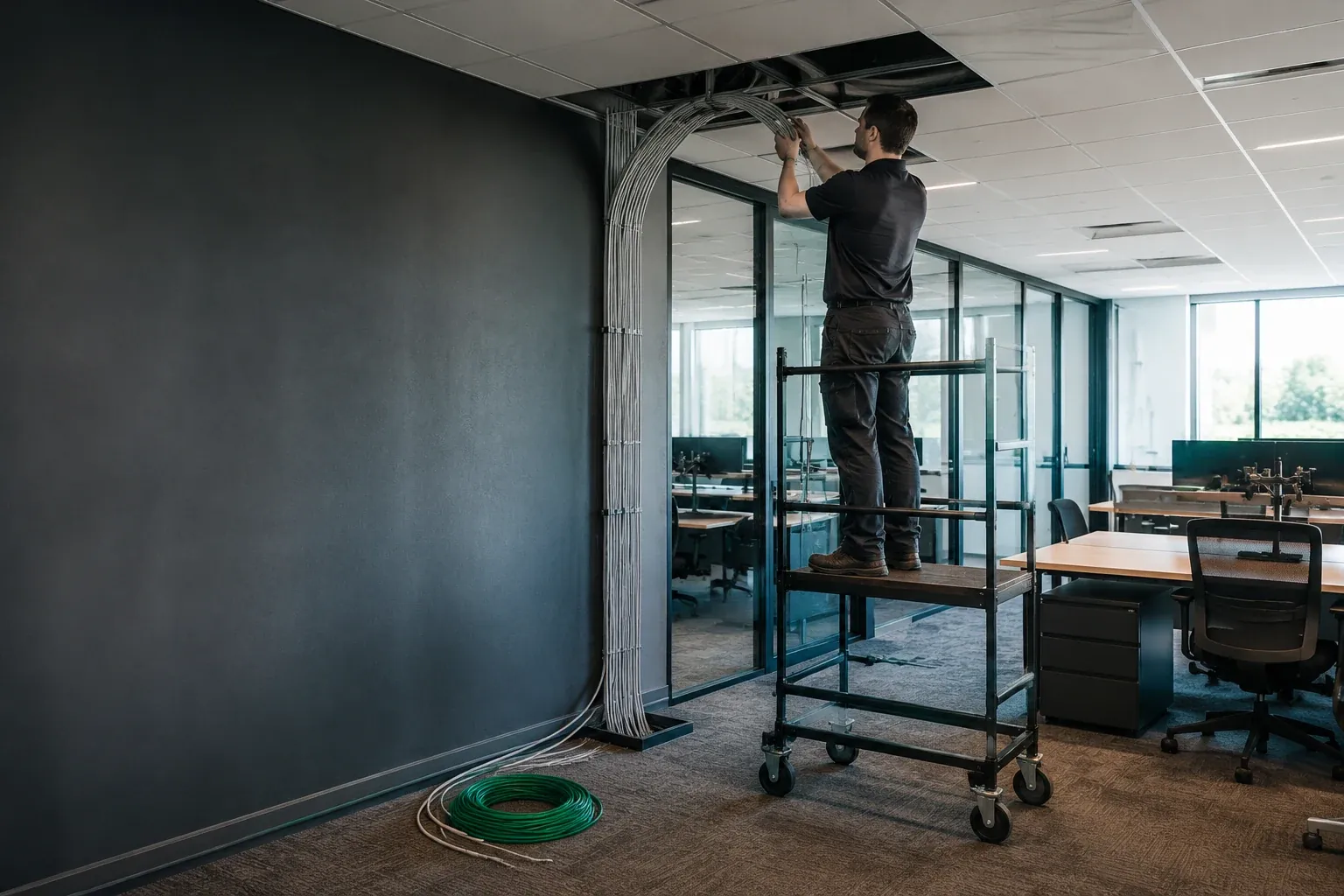 Office Network Cabling and Relocations in Indianapolis by LED Indy