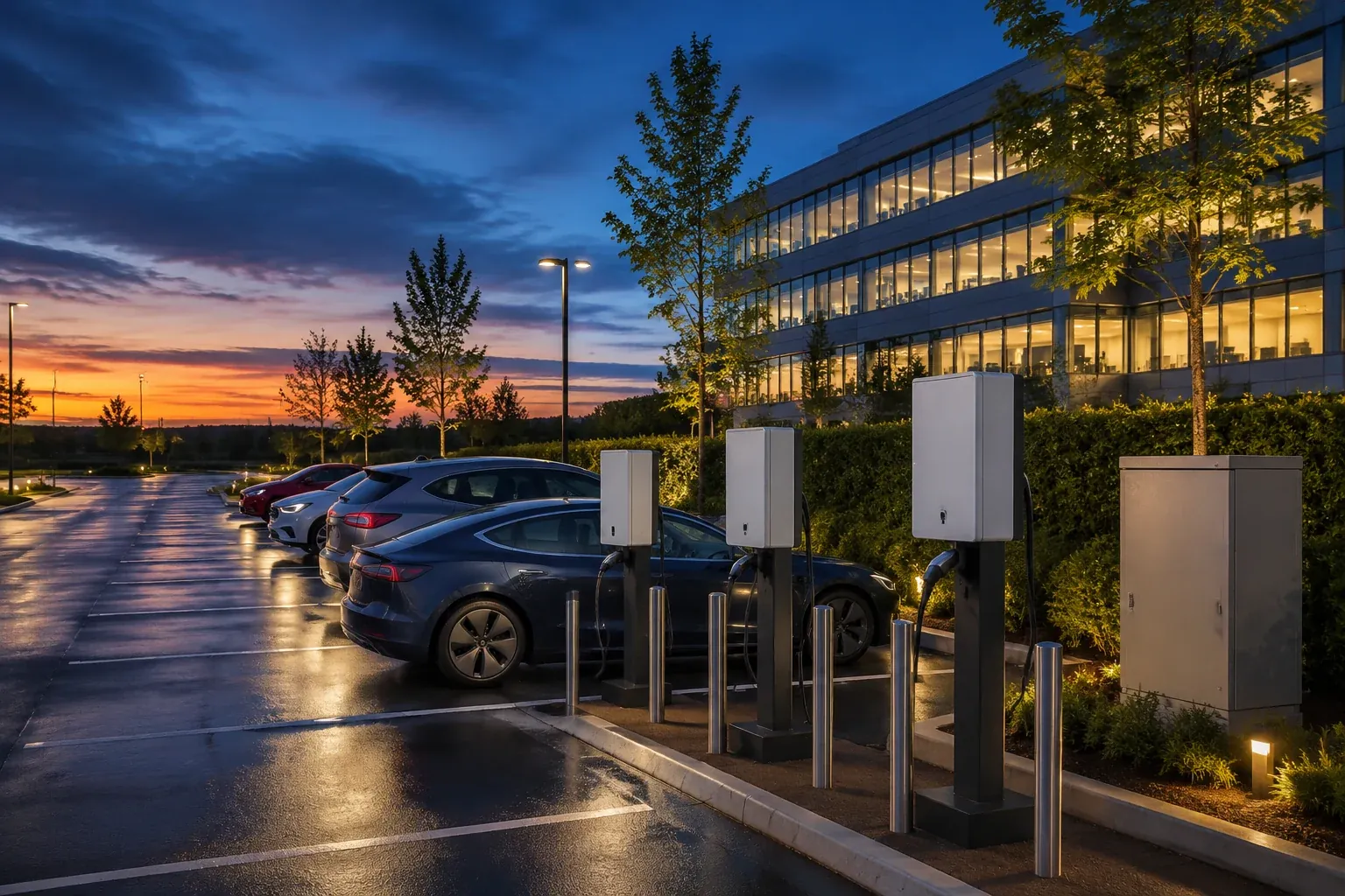 Workplace EV Charging in Indianapolis for Employees and Fleets by LED Indy