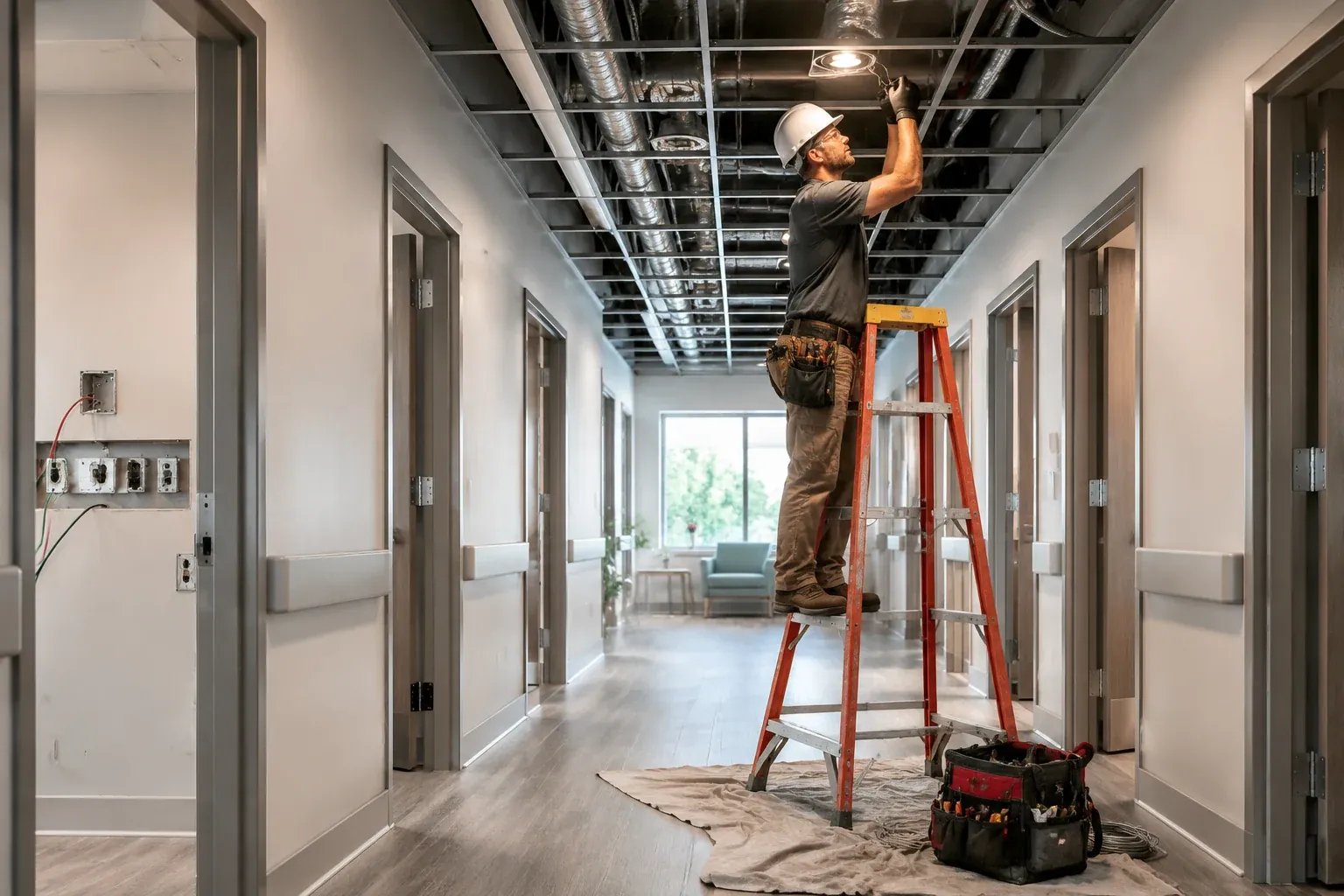 Medical Office Electrician in Indianapolis for Clinics and Medical Buildings by LED Indy