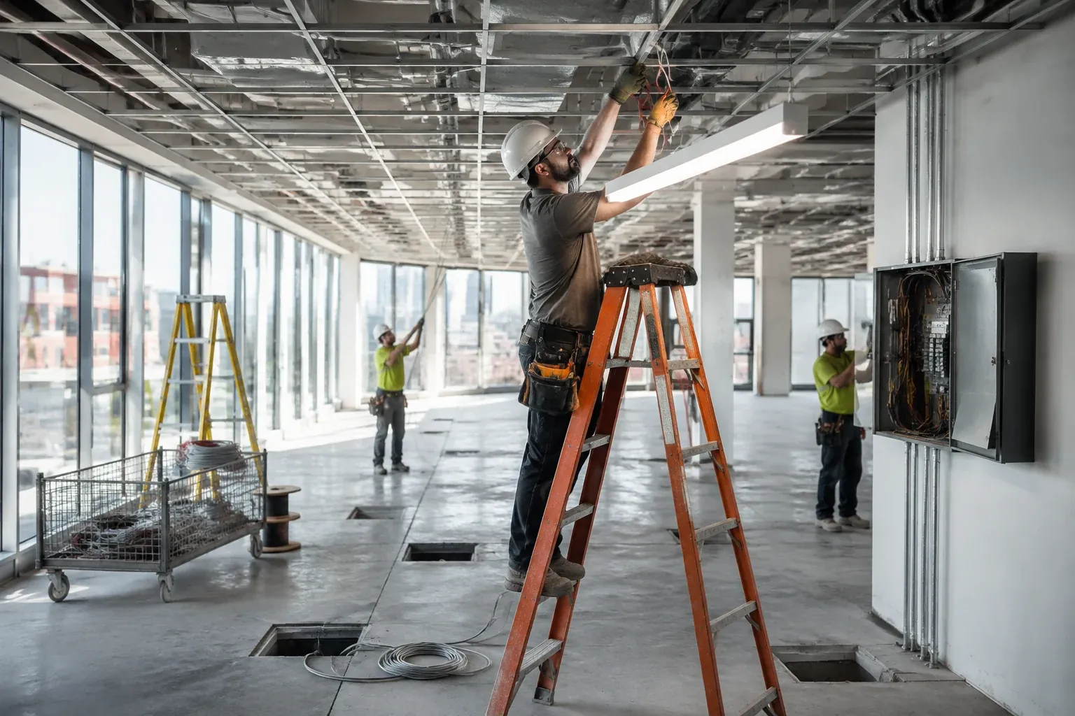 Office Build-Out Electrical in Indianapolis by LED Indy