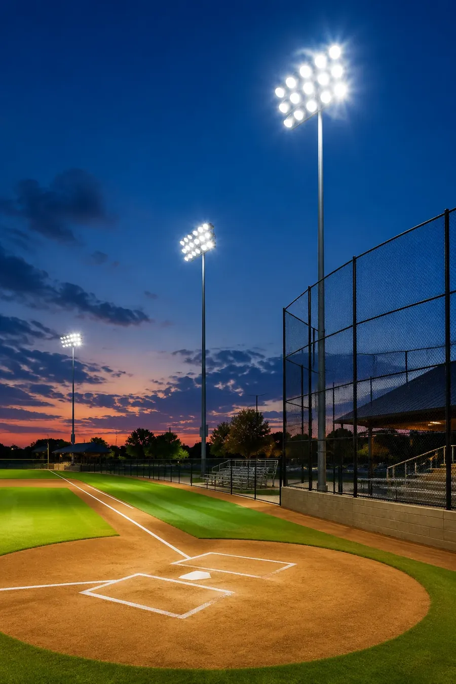 Baseball and Softball Complexes lit by LED Indy in Indianapolis