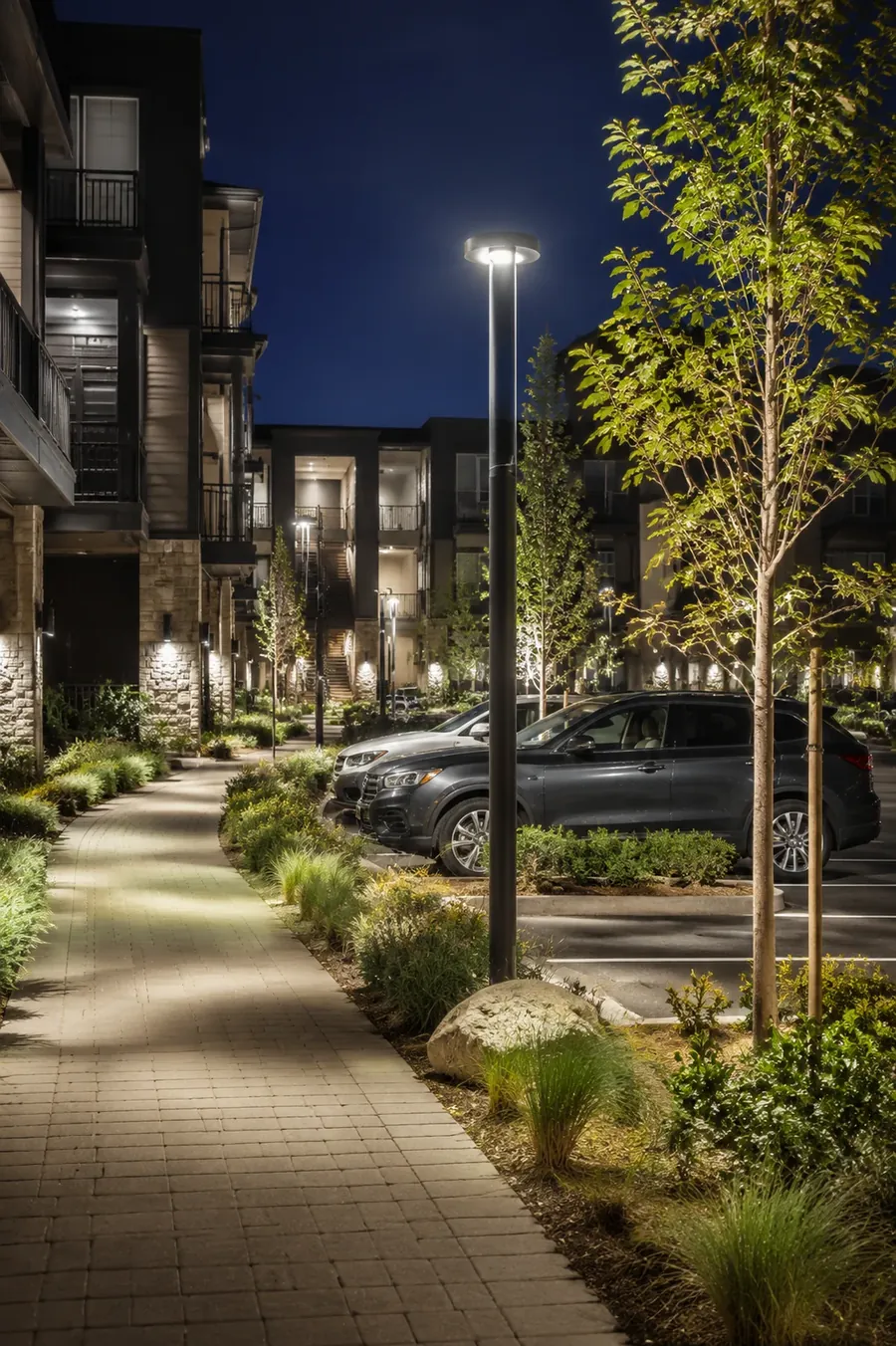 Apartment Communities lit by LED Indy in Indianapolis